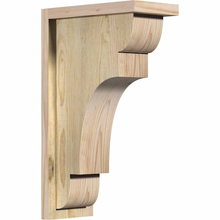 New Brighton Rough Sawn Corbel W/Backplate, Douglas Fir, 6W X 12D X 20H